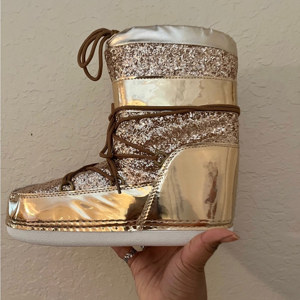 Glitter Gold Space Winter Boots EARLY BLACK FRIDAY SALE